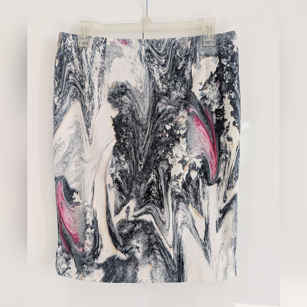 RACHEL ROY Abstract Print Pencil Skirt; Size 4